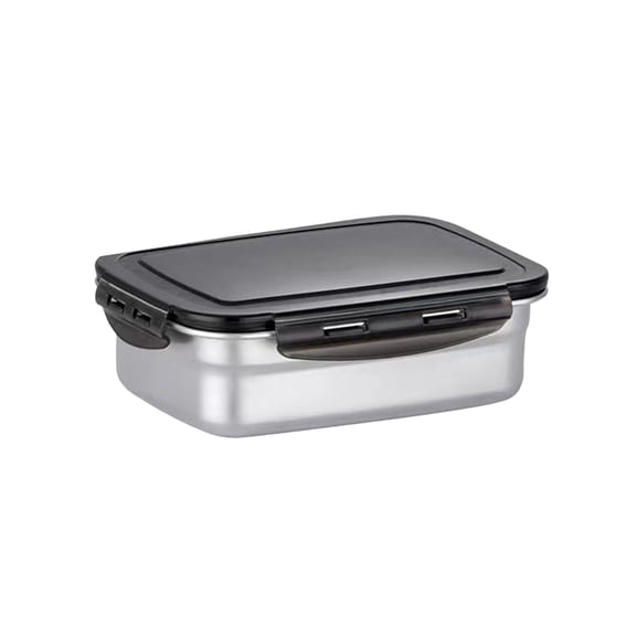 Btomtd Stainless Steel Kimchi Storage Box with Lid, Sealed Food Grade Lunch Organizer, Large Capacity Special Storage Containers for Meals, Fresh-Keeping Box, Size 1600ml, M