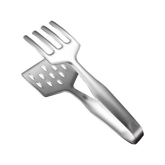 Btomtd Stainless Steel Steak Clip and Frying Shovel for Kitchen, Multifunction Leak Proof Tool for Home Barbecue and Pancakes, Frying Spatula Utensil, Size 10.6"x4", B