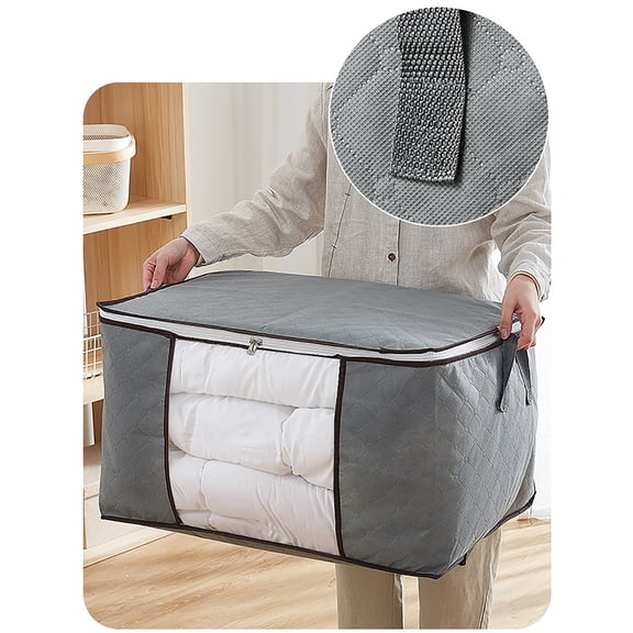 Btomtd,Storage Bins With Lids 90L Large Storage Bags, 1 Pack Clothes Storage Bins Foldable Closet Organizer Storage Containers With Handles Thick Fabric For Clothing, Blanket, Comfor