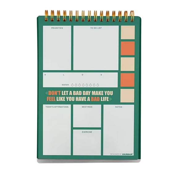 Btomtd Student Daily Planner A5 Coil Book with To Do Schedule, Important Reminder Notes Notebook, B
