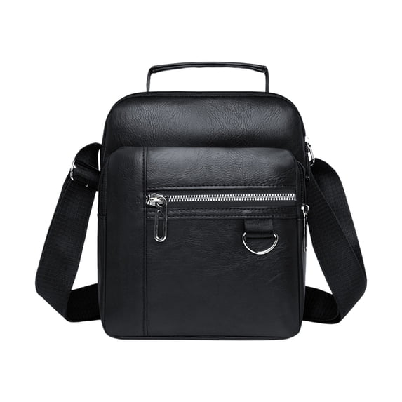 Btomtd Textured Leather Casual Crossbody Bag, Lightweight Shoulder Bag with Adjustable Strap, Spacious Handbag and Purse for Travel, Work and Daily Use, Black