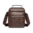 thumbnail image 1 of Btomtd Textured Leather Casual Crossbody Bag, Lightweight Shoulder Bag with Adjustable Strap, Spacious Handbag and Purse for Travel, Work and Daily Use, Brown, 1 of 6