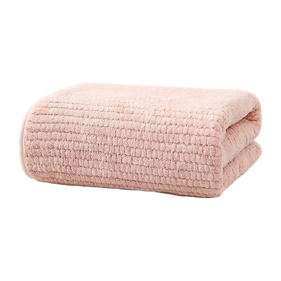 Btomtd Thick Absorbent Bath Towels, Soft Fast Dry Microfiber, Plush Lightweight Shower Towels, for Gym Travel, Size 55" x 27.5", Pink