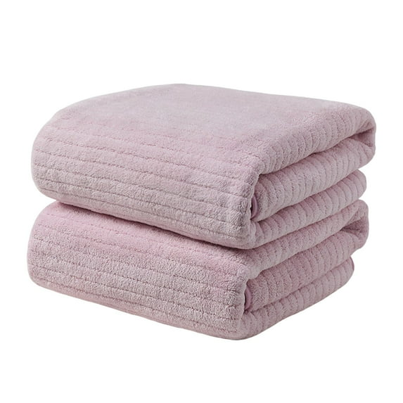 Btomtd Thick Velvet Bath Towels Large Super Absorbent and Soft Quick Dry Towel for Adults Plush and Large Bath Towel for Luxury Feel - 55.11'x27.55', Purple
