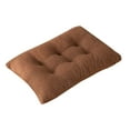thumbnail image 1 of Btomtd Thickened Corn Velvet Seat Cushions for Office, Classroom Cushion with Insulation Feature, Rectangular Strap Seat Cushion for Chairs, Size 14"x9", Coffee, 1 of 4