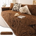 thumbnail image 1 of Btomtd Thickened Cushion Sofa Protector in Vintage Look, Soft Winter Seat Pad Fixed Couch Cover, Couch Cushion Cloth, Size 35" x 28", Brown, 1 of 7