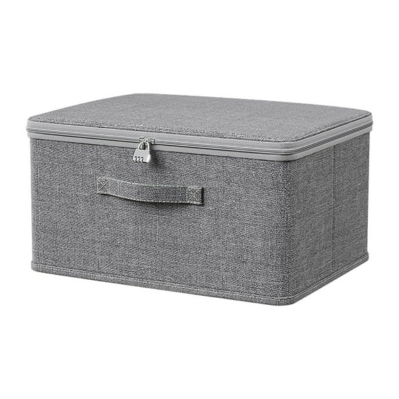 Btomtd Thickened Quilt Storage Box Large Capacity Storage Container with Lock Wardrobe Moving for Clothes, S