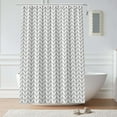 thumbnail image 1 of Btomtd Thickened Rainproof and Bacterium Proof Shower Curtain, Digital Geometric Printing Bathroom Curtains with Punch Hook, Toilet Shower Curtain Liner for Hygiene - 70.86"x78.74", S, 1 of 6