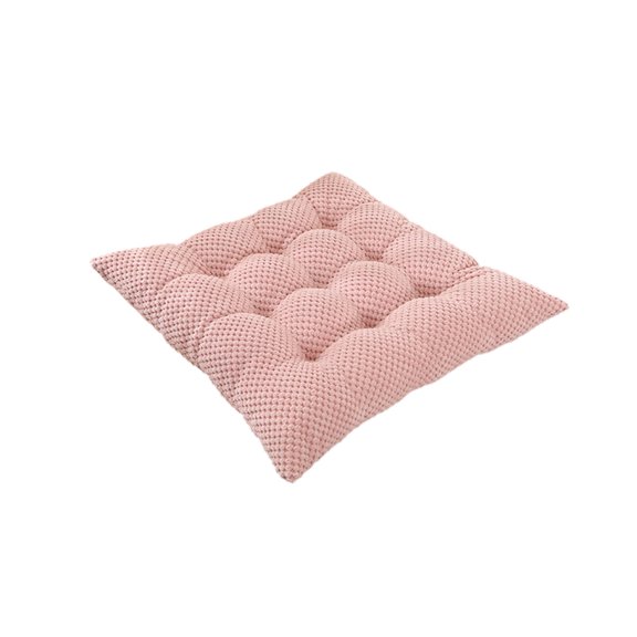 Btomtd Thickened Winter Seat Cushion for Office Sedentary Use, Household Chair Cushions with Buttocks Support, Warm Chair Pads for Long Sitting, Size 16"x16", Pink