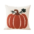 thumbnail image 1 of Btomtd Throw Pillow Cover 18 x 18 Inch, Pumpkin Tufted Embroidered Cushion Cover, Fall Pillow Cover for Sofa Couch Halloween Thanksgiving Decor, Orange, 1 of 8