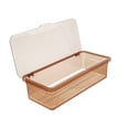 thumbnail image 1 of Btomtd Transparent Chopsticks and Teaware Storage Box, Lidded Household Kitchen Storage Bins with Drainage, Desktop Utensil Storage Containers, Size 2.5L, Brown, 1 of 6