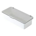 thumbnail image 1 of Btomtd Transparent Flip Lid Chopsticks Storage Box, Drainable Cutlery Organizer Storage Bins for Spoons Knives and Forks, Household Kitchen Storage Containers, Size 2L, White, 1 of 6