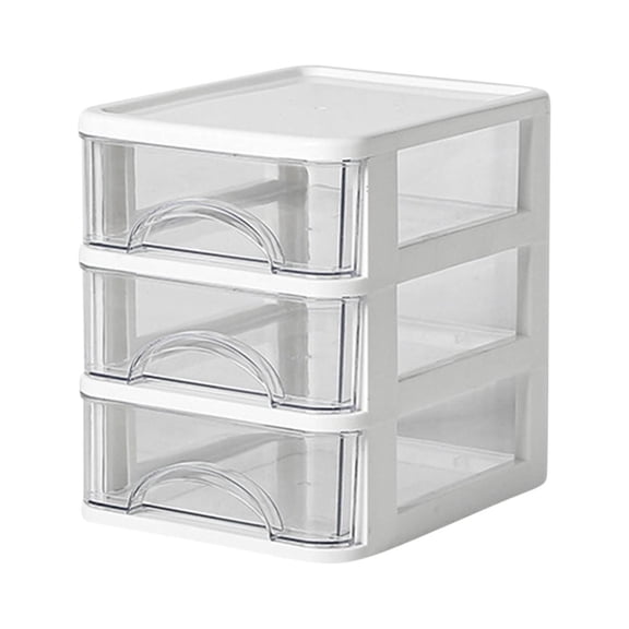 Btomtd Transparent Mini Drawer Desktop Storage Box Household and Office Storage Container for Stationery Miscellaneous, B