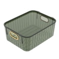thumbnail image 1 of Btomtd Transparent Storage Box with Lid, Large Capacity Cosmetic Organizer Storage Bins for Desktop, Soot Proof Storage Containers with Clear View, Size 2L, Green, 1 of 6
