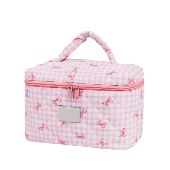Btomtd Travel Makeup Bag Organizer for Toiletries, Large Capacity Toiletry Bag for Shampoo and Accessories, Cosmetic Bags for Full Sized Container Storage, 6L, Pink