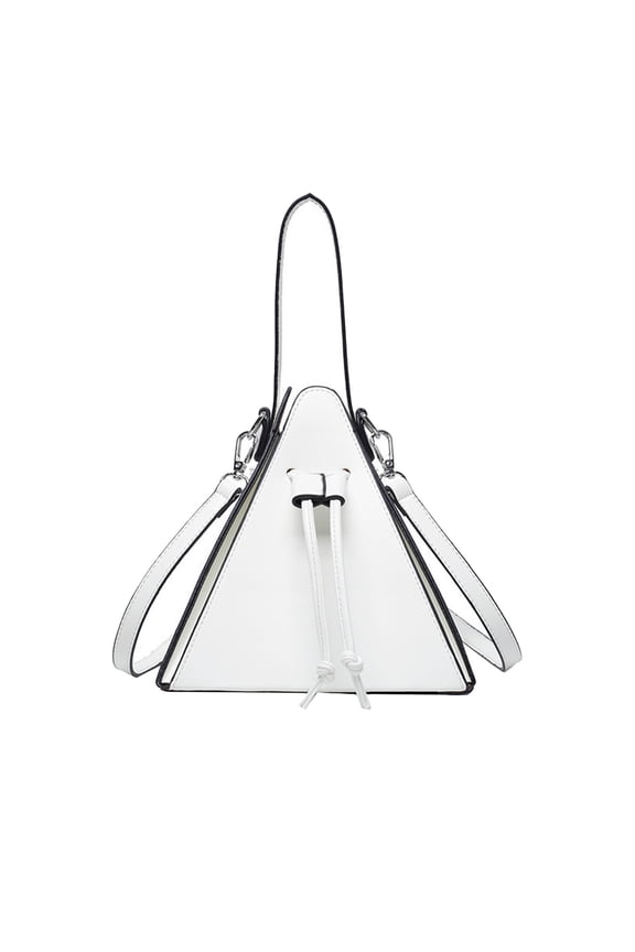 Triangle Crossbody Bags, Personalized Lightweight Handbag, Stylish Daily Commuting Shoulder Purse with Small Item Storage, White