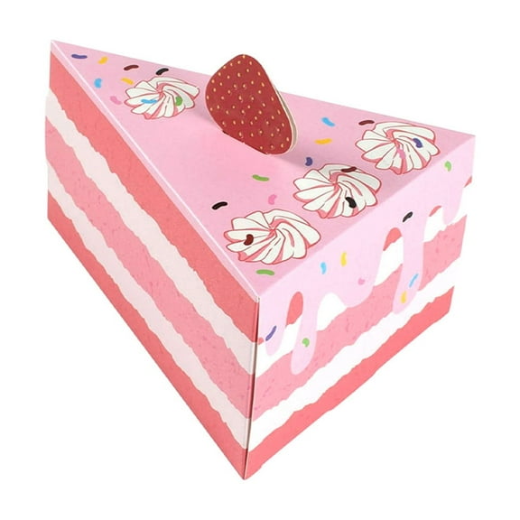 Btomtd Triangles Cake Shape Birthday Party Creatives Gift Box Lovely Dessert Candy Table Candy Box