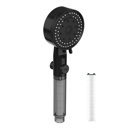 Btomtd Turbo Shower Head Home Bath Shower Nozzle Water Heater Filter Shower ,10 Bathing Modes, One Pressurised Water Stop Function Shower Head.