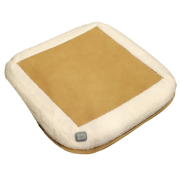 Btomtd USB Powered Heating Pad for Winter, Portable Heated Seat Cushion with Washable Cover, Household Heating Chair Cushion for Long Sitting, Chair Pads with Warmth, Size 16"x16", Beige