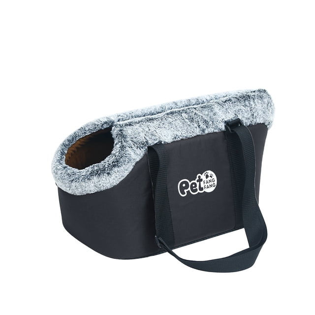 Btomtd Versatile Pet Bag for Going Out, with Integrated Pet Mat and Car Mat, Cozy Seat Cat Bed and Dog Bed for Travel, Handbag Style Pet Beds for Small Cats and Dogs, Black-B