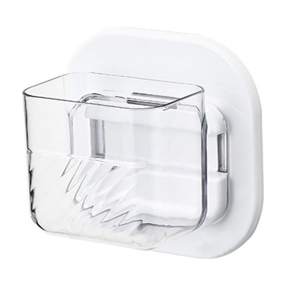 Btomtd Wall Mounted Storage Box with Transparent Designs, Plastic Organizer Storage Bins for Office and Living Room, Multipurpose Wall Storage Containers, Size 1.5L, S