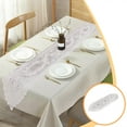 thumbnail image 1 of Btomtd White Hollow Lace Table Runner, Beautiful Flower Table Cloth for Home Dining, Lightweight Table Runners Decoration for Living Room, 45"x14", C, 1 of 6