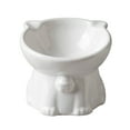 thumbnail image 1 of Btomtd Wide Neck Cat Bowls, Large Capacity Pet Bowls for Adult Cats, Raised Dog Bowls to Protect Pet Neck and Spine, Practical Cat Food and Water Bowl, White, 1 of 6