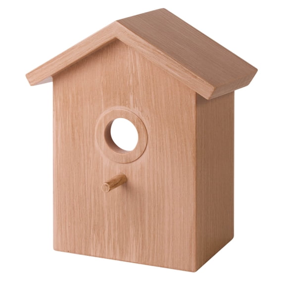 Btomtd Window Mount Bird Feeder Birdhouse with Strong Suction Cups, Clear Hanging Bird Feeder for Close Observation, Transparent Bird Feeders for Outdoors, Wood Color