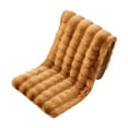 thumbnail image 1 of Btomtd Winter Plush Siamese Seat Cushion with Non-Slip Base, Thickened Backrest Cushion for Chairs and Stools, Cozy Chair Cushions for Sofa, Size 53"x16", Brown, 1 of 4