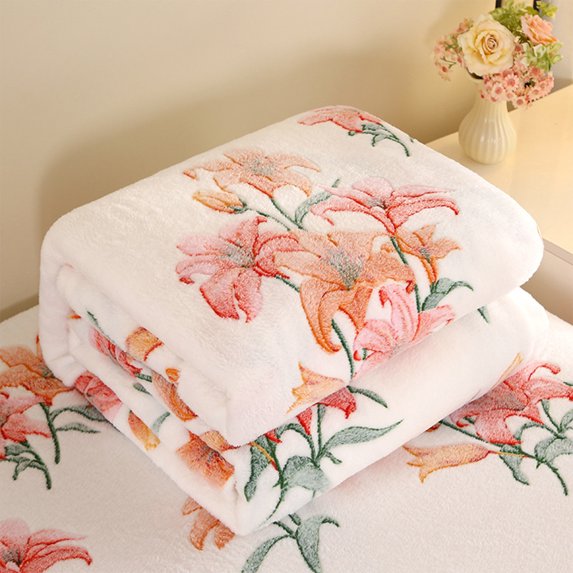 Btomtd Winter Thick Milk Velvet Flannel Blanket with Various Pattern, Soft and Warm Bed Throw Blanket for Couch and Sofa, 47" x 80" (B)