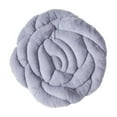 thumbnail image 1 of Btomtd Winter Thickened Plush Rose Shape Seat Cushion Soft Chair Mat for Dining Chair Tatami Mat and Floor Mat - 17.71x17.71 inch, Gray, 1 of 6