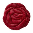 thumbnail image 1 of Btomtd Winter Thickened Plush Rose Shape Seat Cushion Soft Chair Mat for Dining Chair Tatami Mat and Floor Mat - 17.71x17.71 inch, Red, 1 of 6