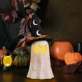 thumbnail image 1 of Btomtd Witch Hat Ghost Night Light Figurine Halloween Decorative Light with LED Glow for Spooky Room Decor Tabletop Display Piece, Pink, 1 of 5