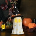 thumbnail image 1 of Btomtd Witch Hat Ghost Night Light Figurine Halloween Decorative Light with LED Glow for Spooky Room Decor Tabletop Display Piece, White, 1 of 5