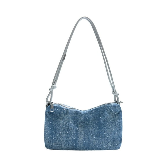 Btomtd Women's Shoulder Bag, Casual Handbag and Messenger Purse for Daily Use, Spacious Tote Bag and Crossbody Bag with Wallet Compartment, Light Blue