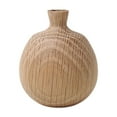thumbnail image 1 of Btomtd Wooden Vases as Home Decoration Pieces, Natural Finish Tabletop Vase and Ornament, Wood Flower Pot Container for Room Decor, C, 1 of 6