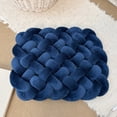 thumbnail image 1 of Btomtd Woven Seat Cushion and Sofa Backrest Pillow, Home Decor Cushions for Living Room Couches and Bed, Soft Household Throw Pillows, Size 19" x 15", Navy, 1 of 7