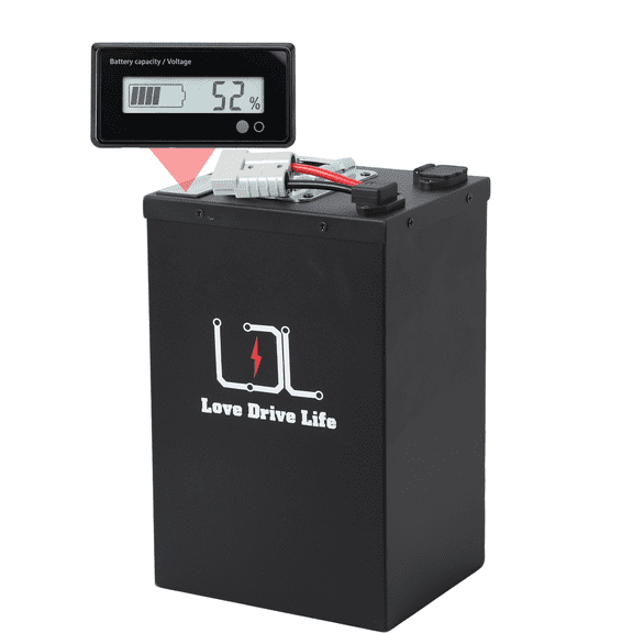 BtrPower 48V 40Ah Lithium Li-ion Battery Pack for 0-2000W Motor Built-in 50A BMS with 5A Charger