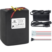BtrPower 60V Ebike Battery 25Ah Lithium Lifepo4 Battery Pack 1500W for Motor Scooter Ebike + 50A BMS