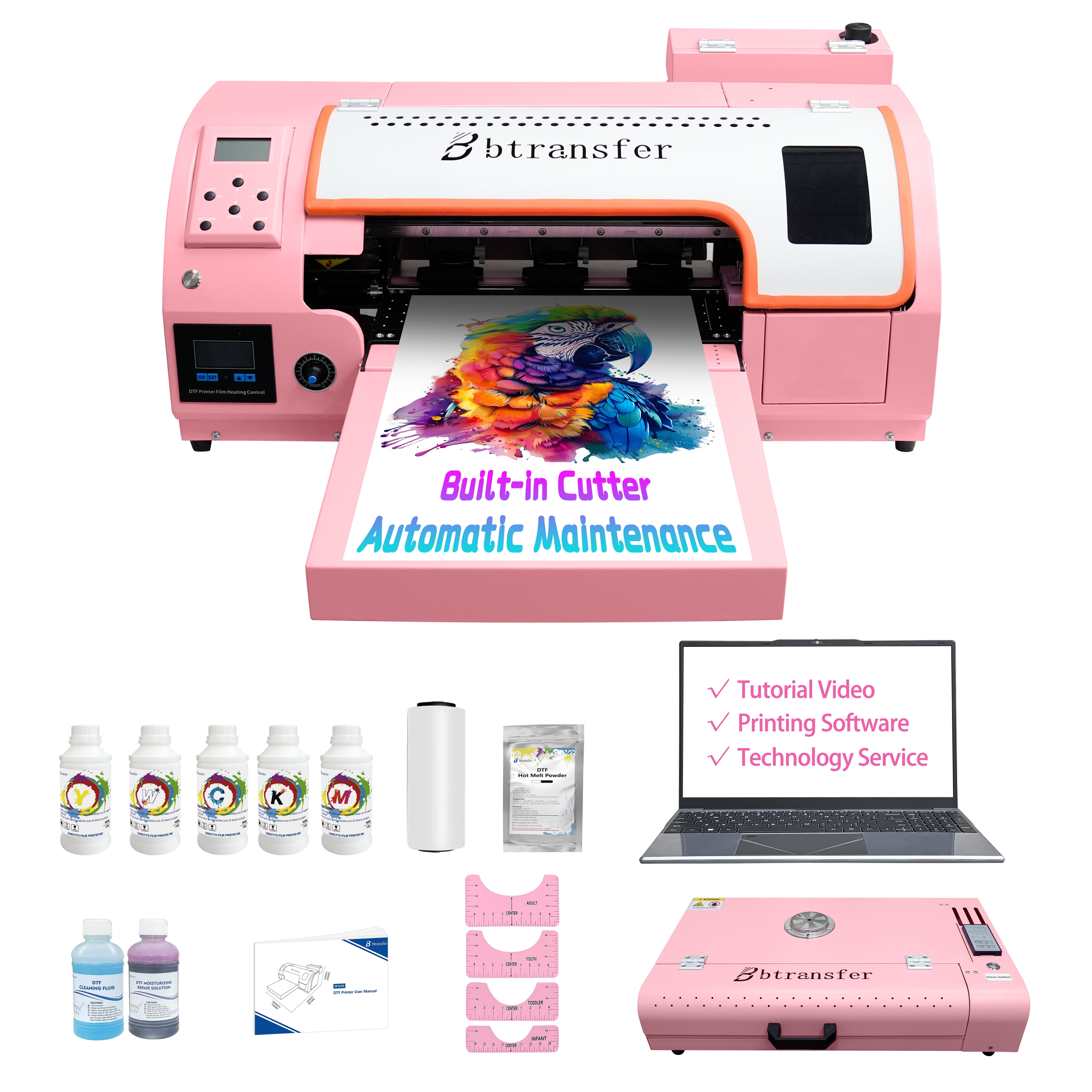 A3 DTF Printer M1630 Pro Heat Transfer Printing Bundle with Oven