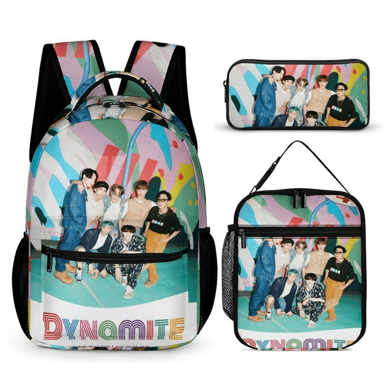 Bts Dynamite Wallpaper Hd 3 PC Backpack Set Casual School