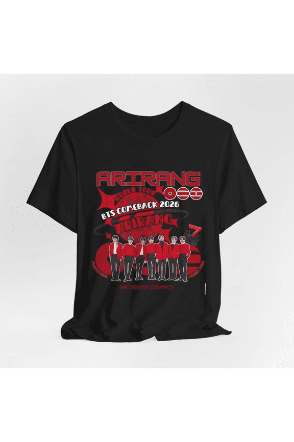 Btts Kpop Graphic T-Shirt, Music Theme Short Sleeve Tee