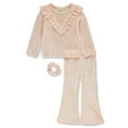 thumbnail image 1 of Btween Girls' 3-Piece Velour Pants Set Outfit Color: mauve Size: 2t, 1 of 1