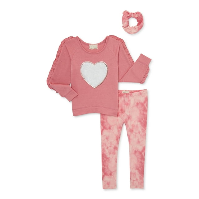 Btween Girls Critter Long Sleeve Top and Leggings Outfit Set, 2-Piece ...