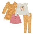thumbnail image 1 of Btween Girls Dress & Skirt & Tee & Leggings, 4-Piece Set, Sizes 4-12, 1 of 5