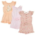 thumbnail image 1 of Btween Girls' Jumpsuits & Rompers Sleeveless Flutter Sleeve 100% Polyester, Banan (3-Pack), 1 of 4