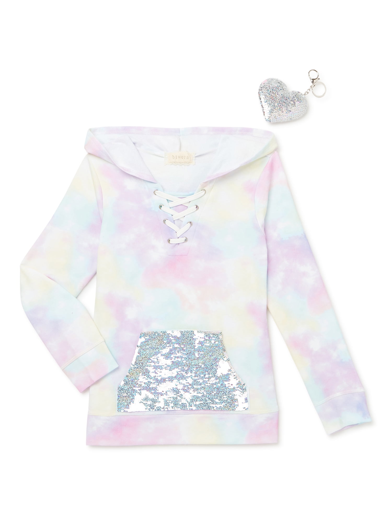 Sequin tie dye hoodie sale