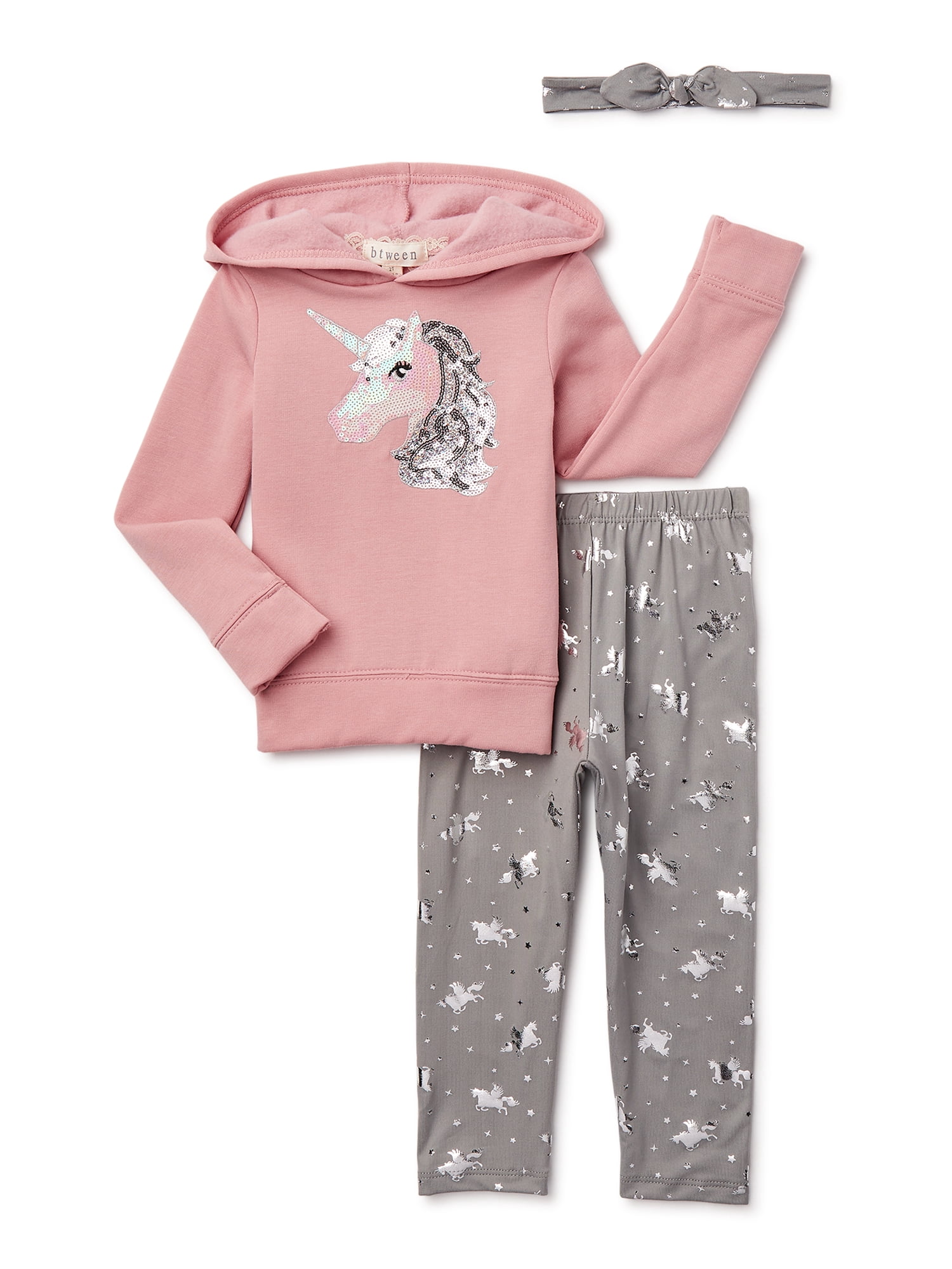 Btween Toddler Critter Long Sleeve Fleece Pullover Hoodie & Leggings