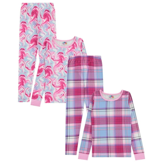 Btween Women's Sleepwear Set Pajamas, Marbl, 4 Pack