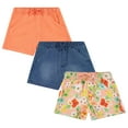 thumbnail image 1 of Btween's 3-Pack Multicolor Lightweight Woven Shorts for Girls | Cotton Blend | Sizes 4-16 - Ultimate Fun for Everyday Wear, 1 of 4